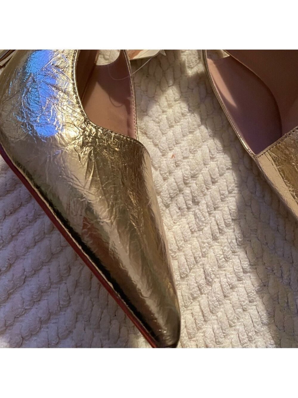 Gold Slingback High Heels - Picture 13 of 17
